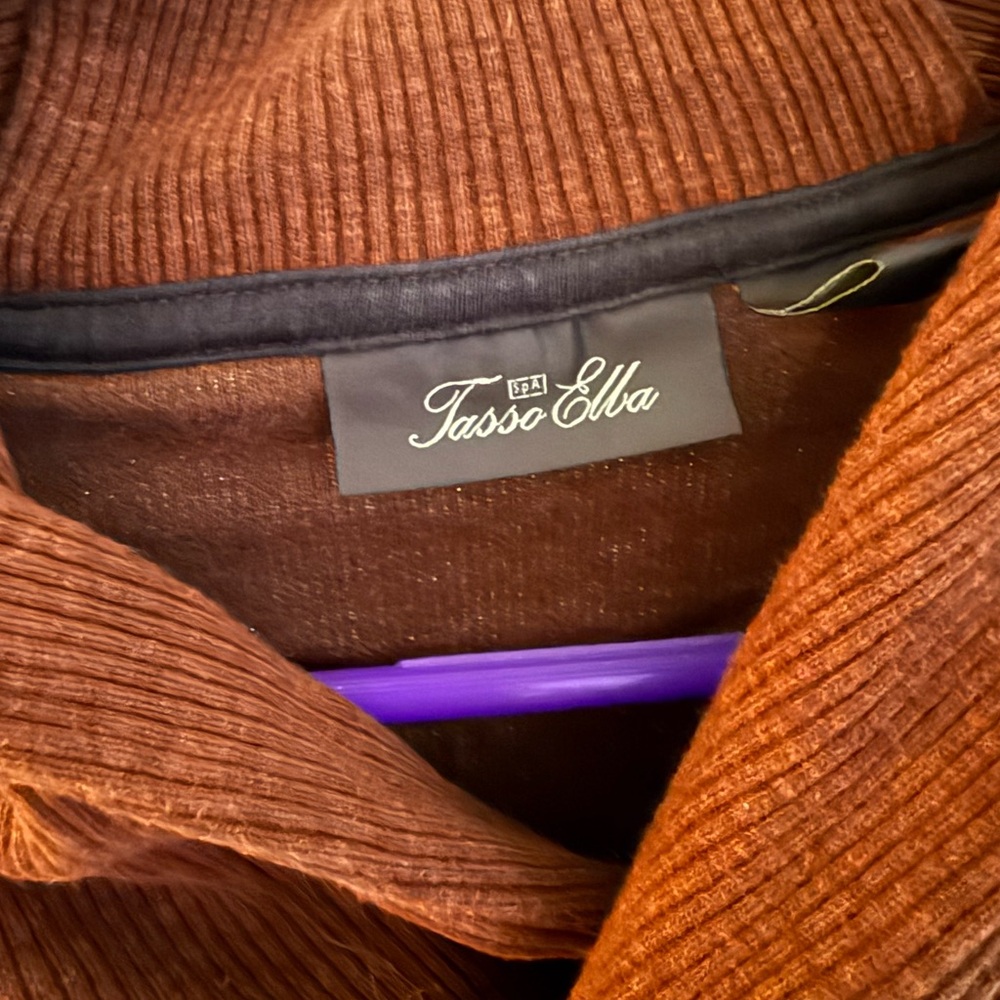 Tasso Elba Rust Ribbed Sweater - Picture 3 of 3